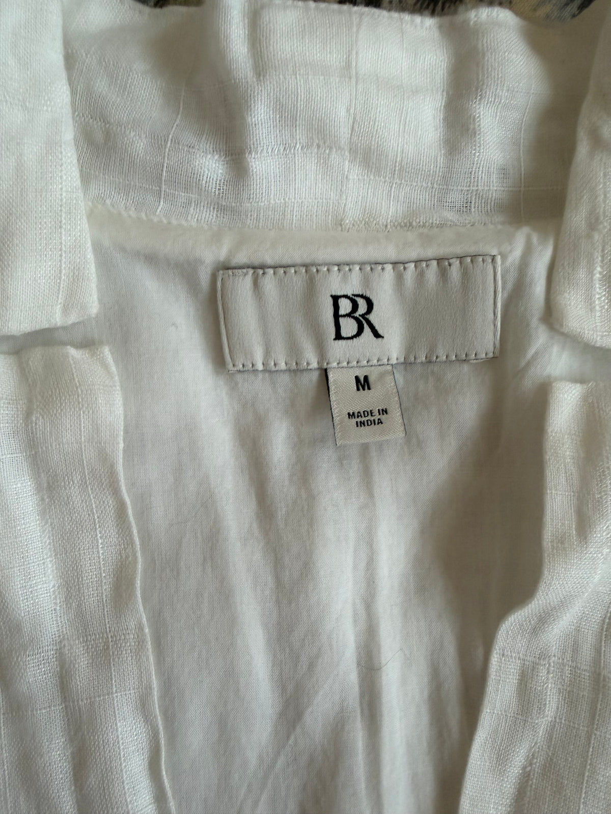 Banana Republic Laurel Linen-Cotton Utility Dress – White – Size M