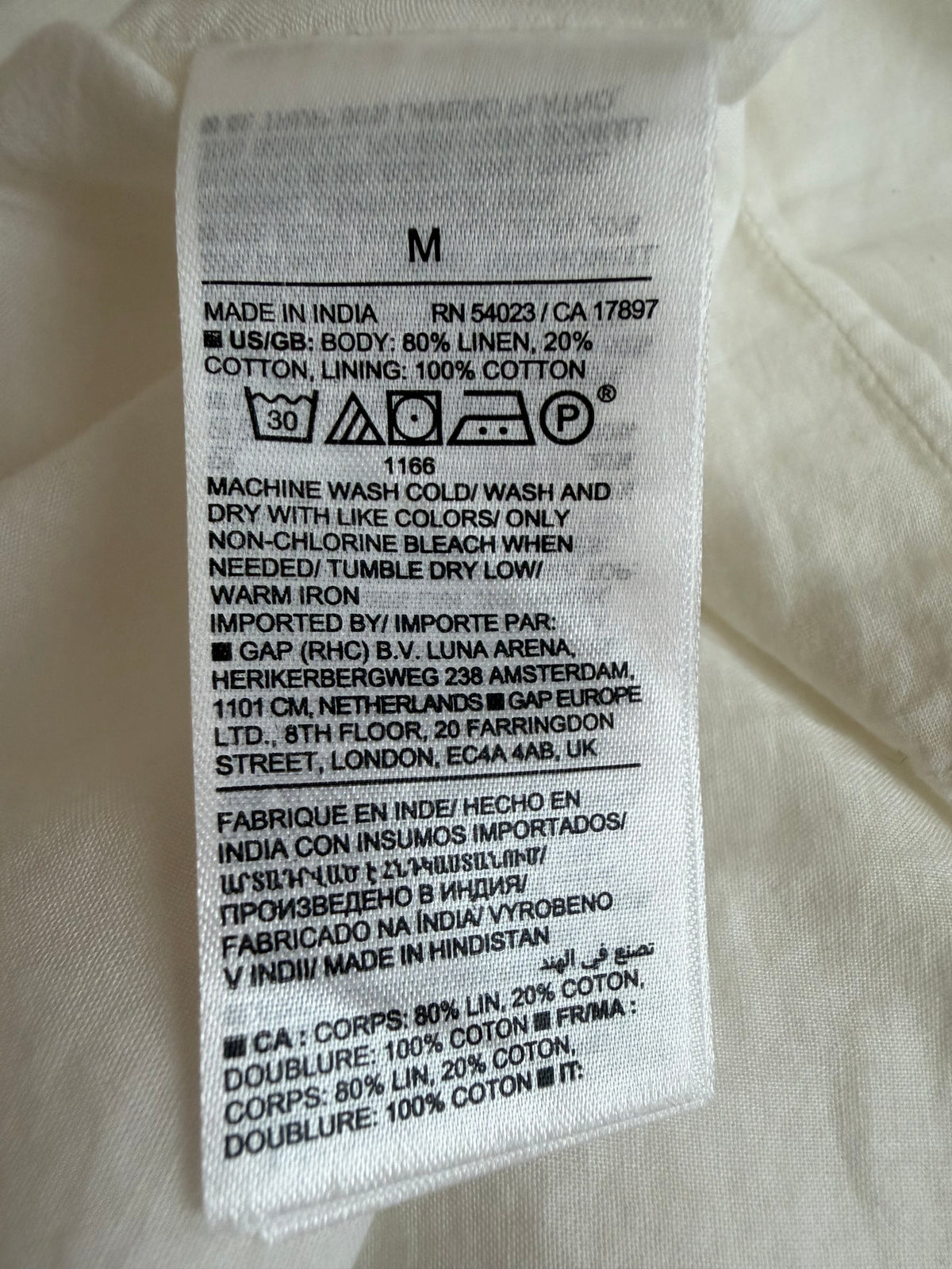 Banana Republic Laurel Linen-Cotton Utility Dress – White – Size M