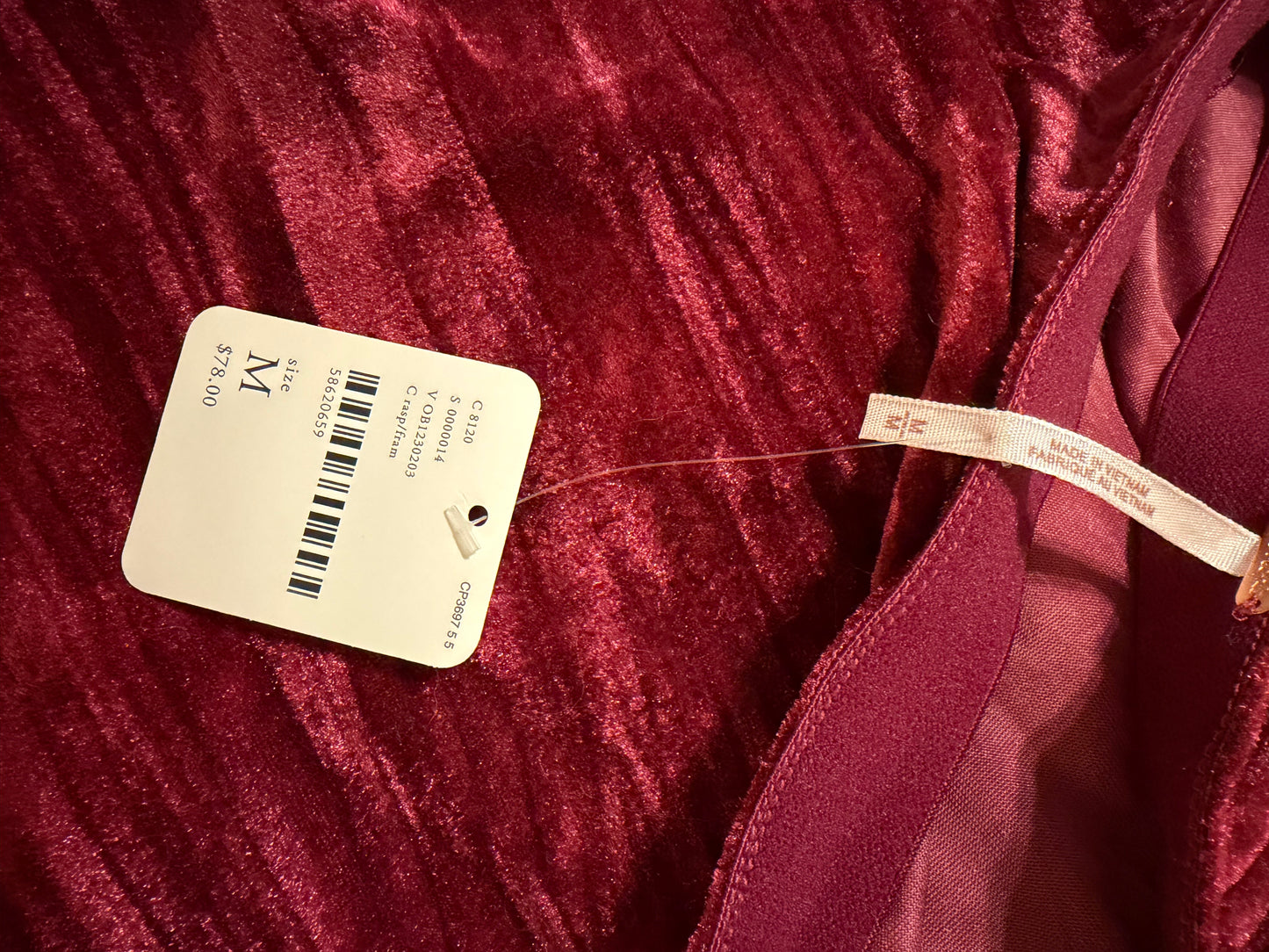 Free People Noa Velvet Slip Maxi Skirt – Wine/Burgundy – Size M NWT