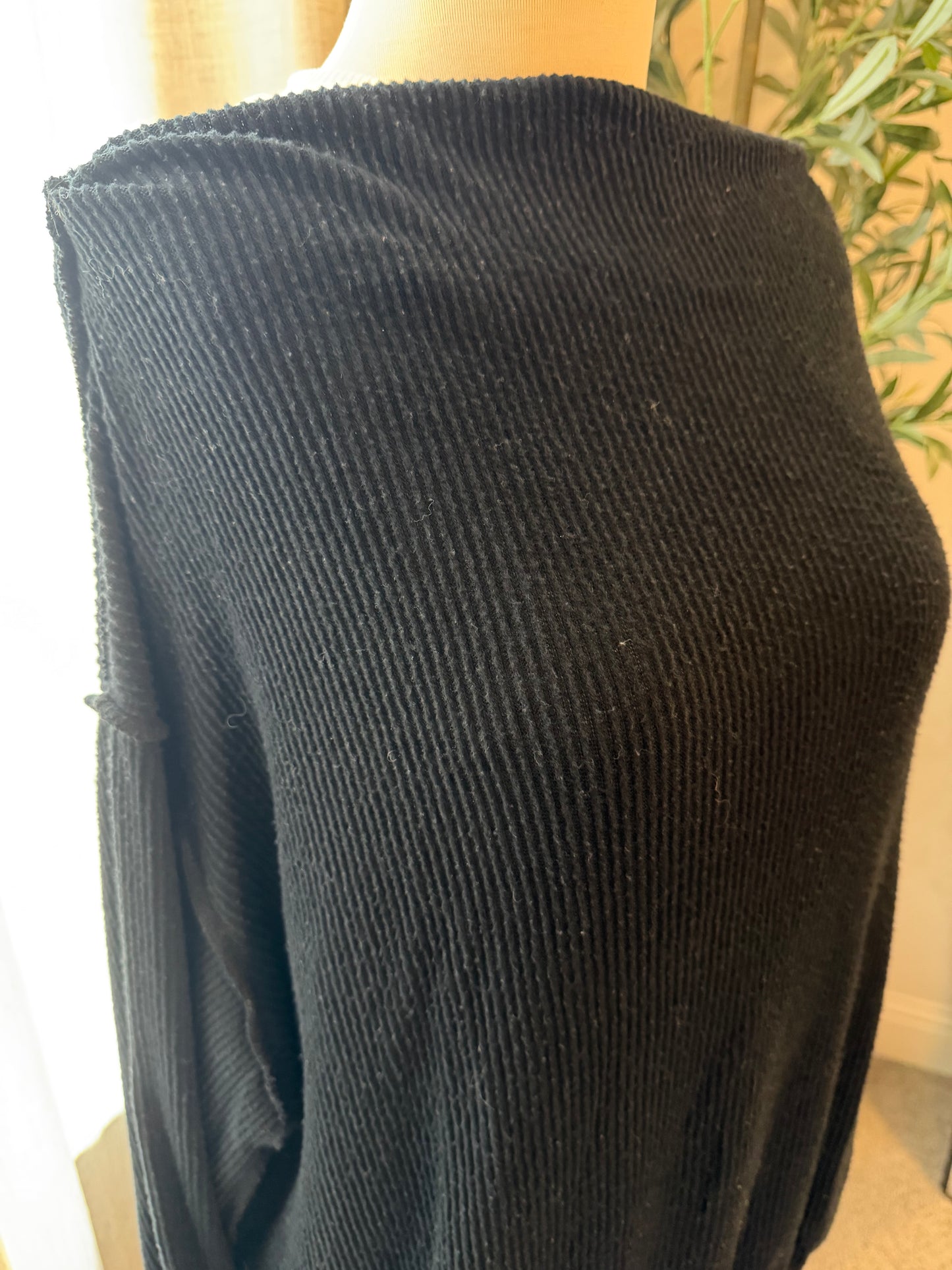 We The Free Main Squeeze Hacci Top – Black – Size XS