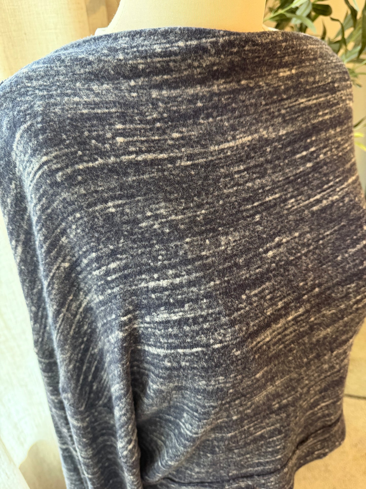 We The Free Navy Marled Off-Shoulder Dolman Sweater – Size M
