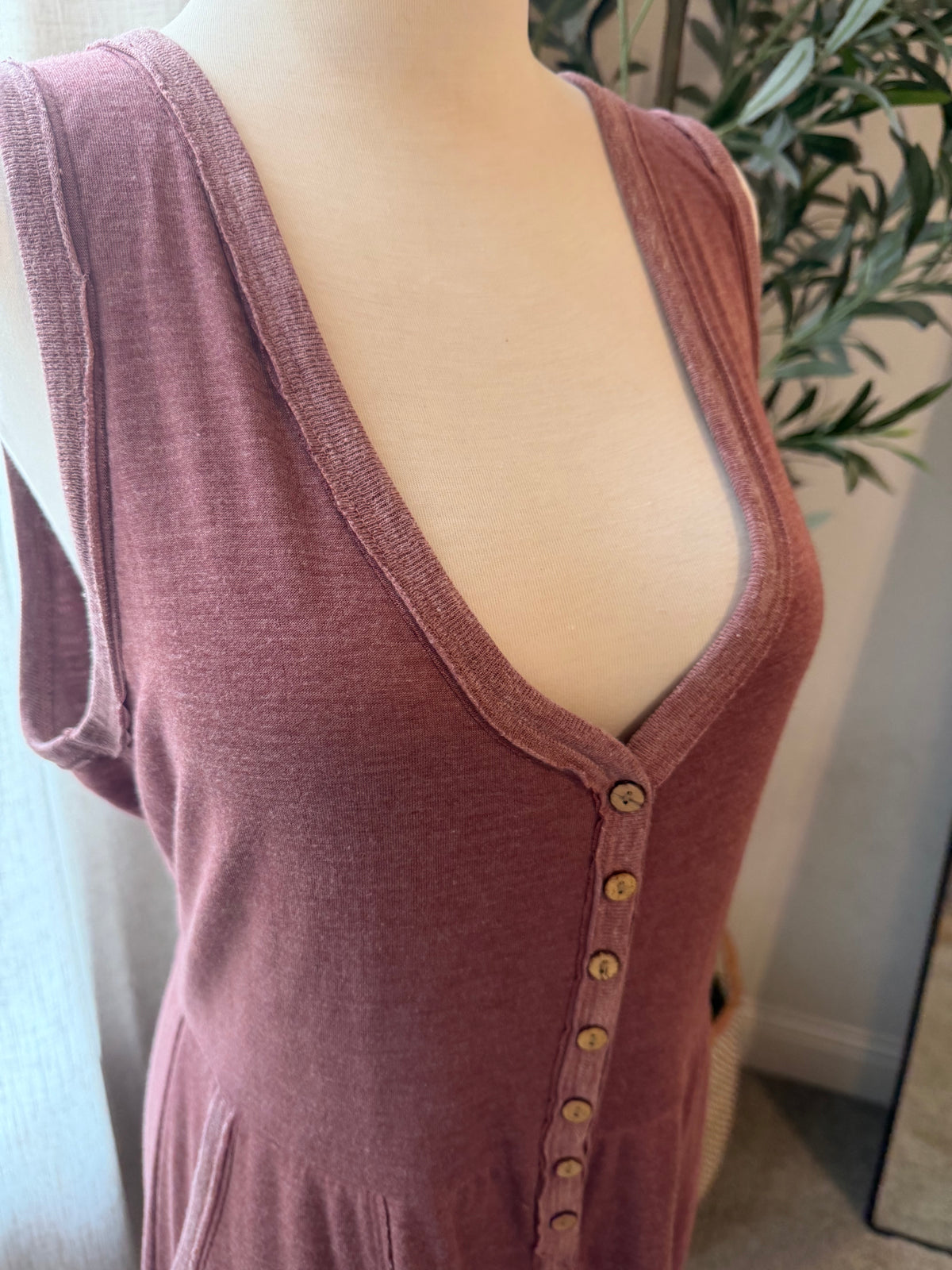 Free People FP Beach Burgundy Two-Piece Jumpsuit & Jacket Set – Size M