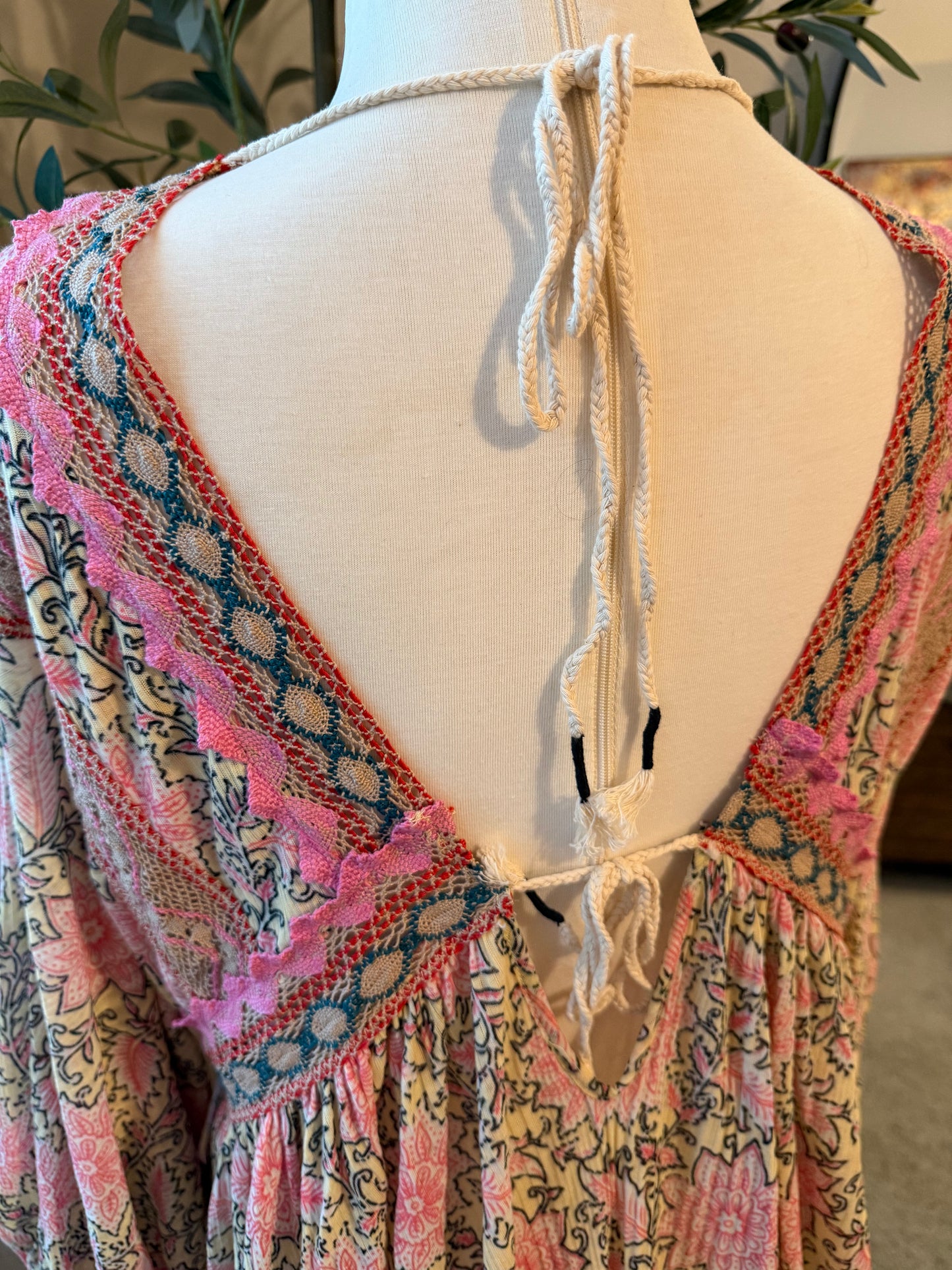 Free People Just the Two of Us Paisley Tunic Mini Dress – Size S NWOT
