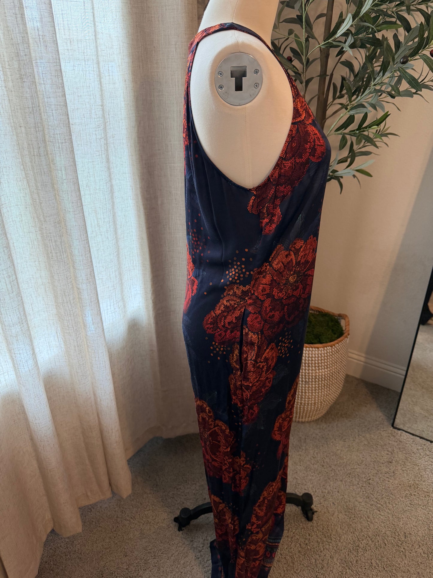 FARM Rio for Anthropologie Floral Halter Wide-Leg Jumpsuit – Size S