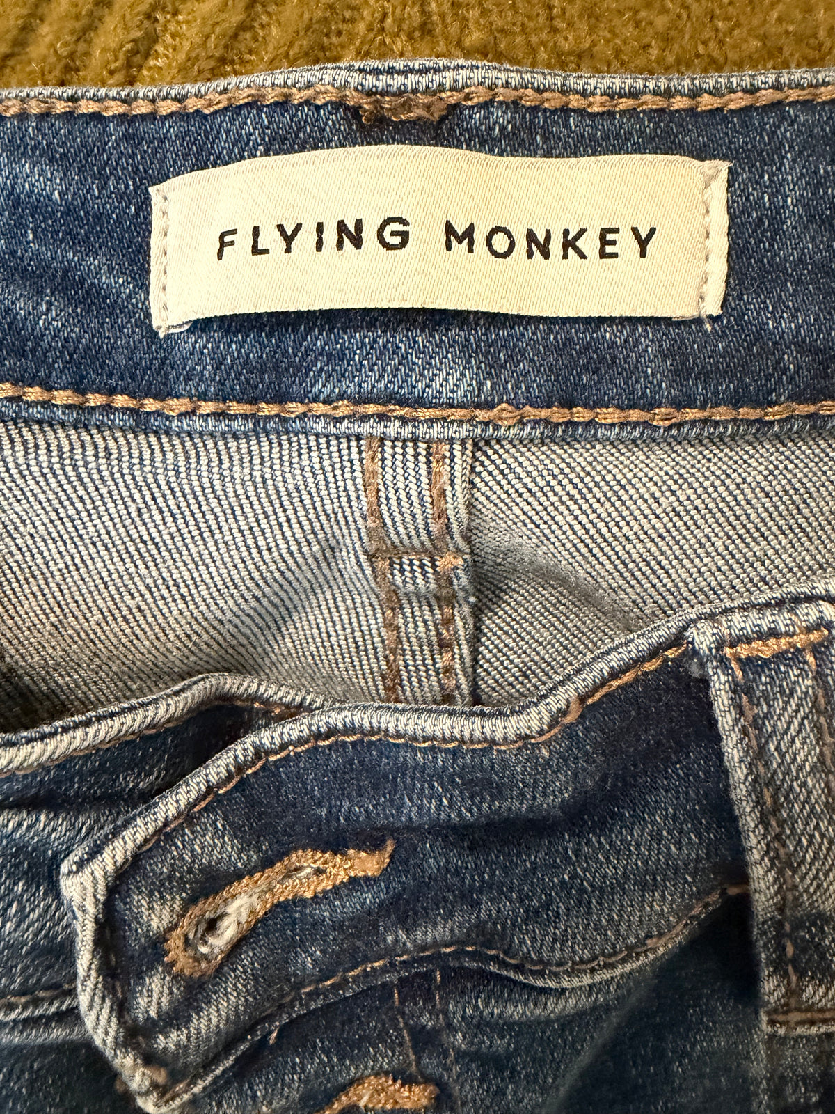 Flying Monkey High Rise Seamed Front Flare Jeans – Size 29
