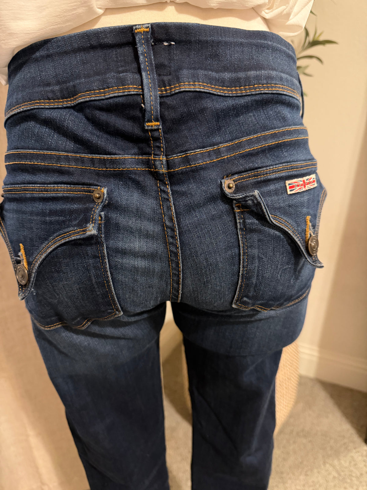 Hudson Nicole Ankle Skinny Jeans Dark Wash Stretch | Size 28