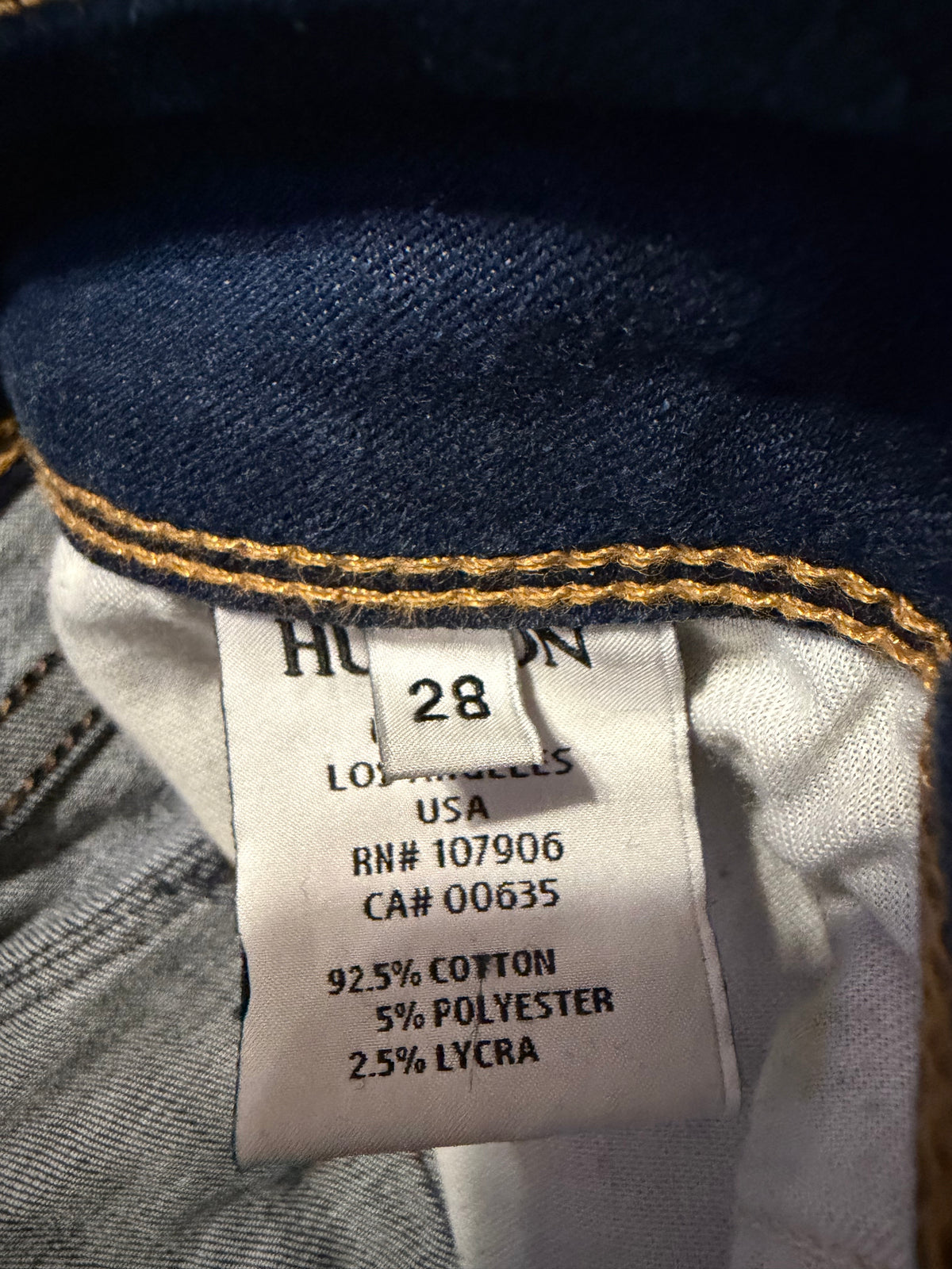 Hudson Nicole Ankle Skinny Jeans Dark Wash Stretch | Size 28
