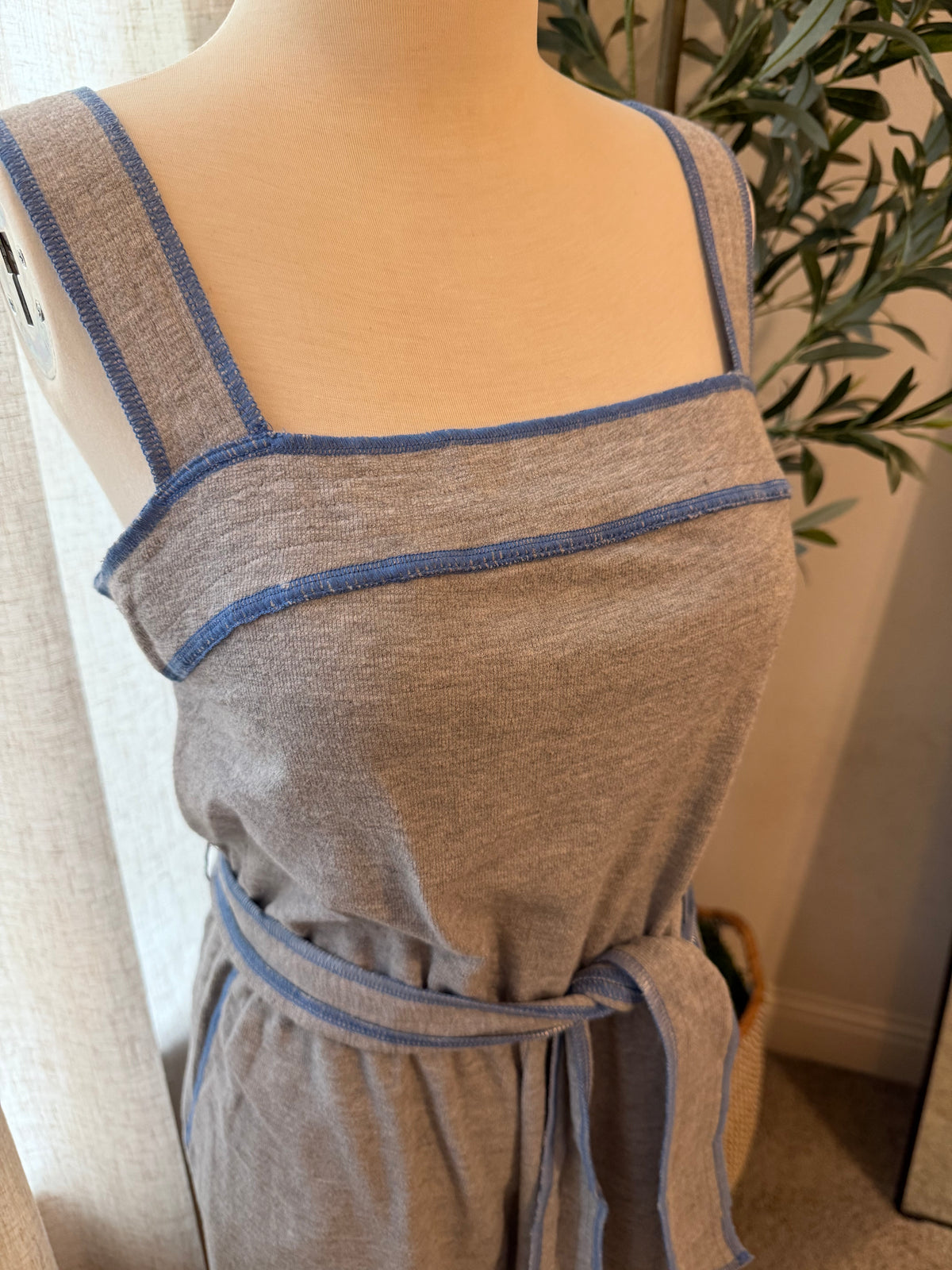 Saturday/Sunday by Anthropologie Madeline Gray Belted Jumpsuit – Size M