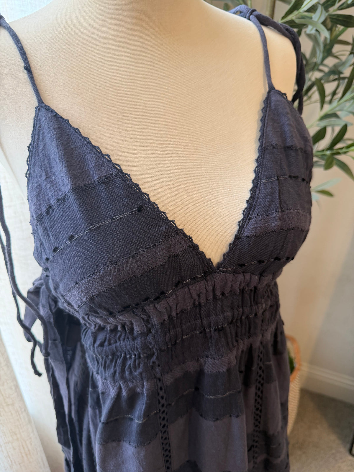 Free People Nikki Two-Piece Set – Slate Blue/Navy – Size S