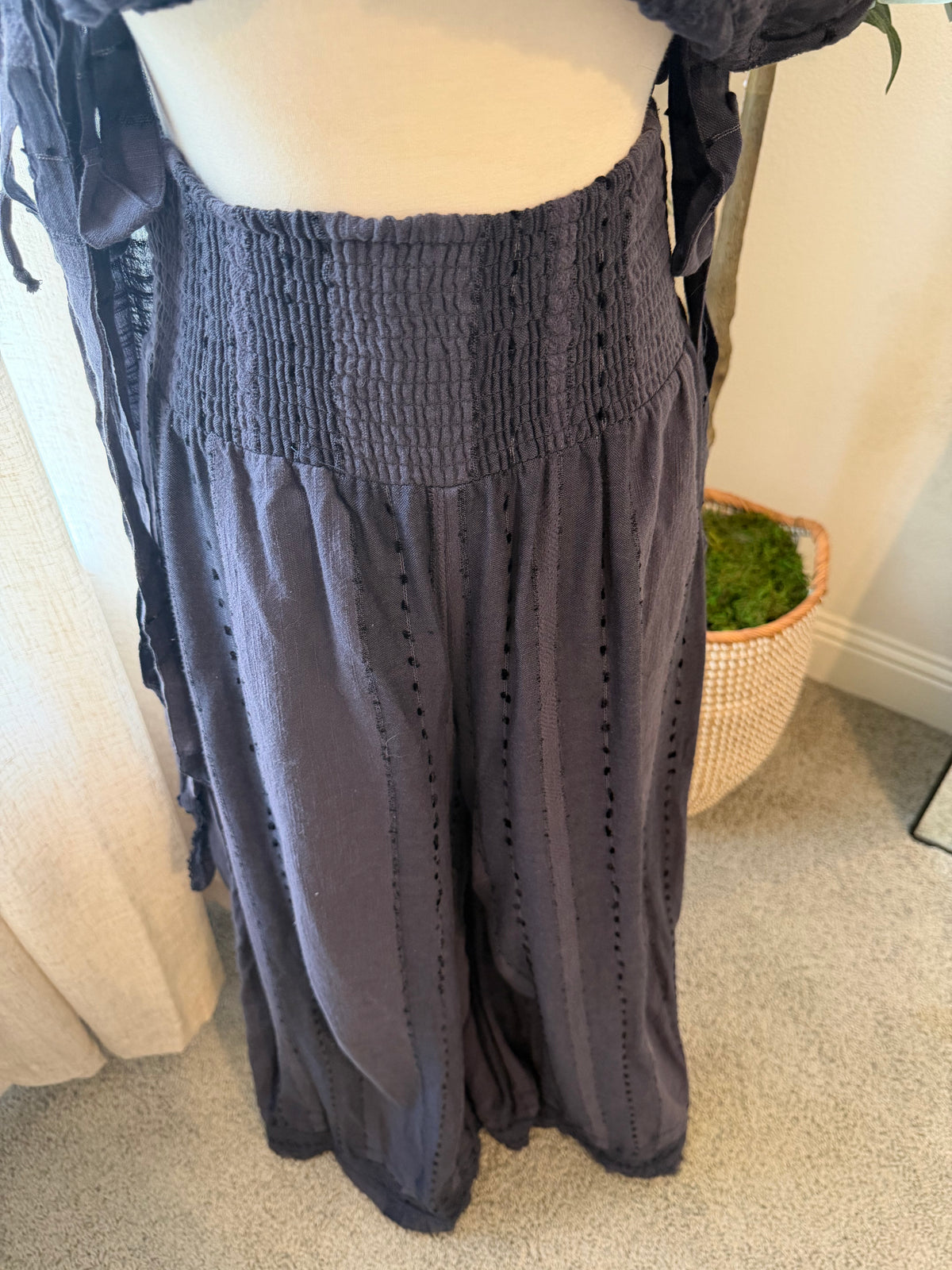 Free People Nikki Two-Piece Set – Slate Blue/Navy – Size S