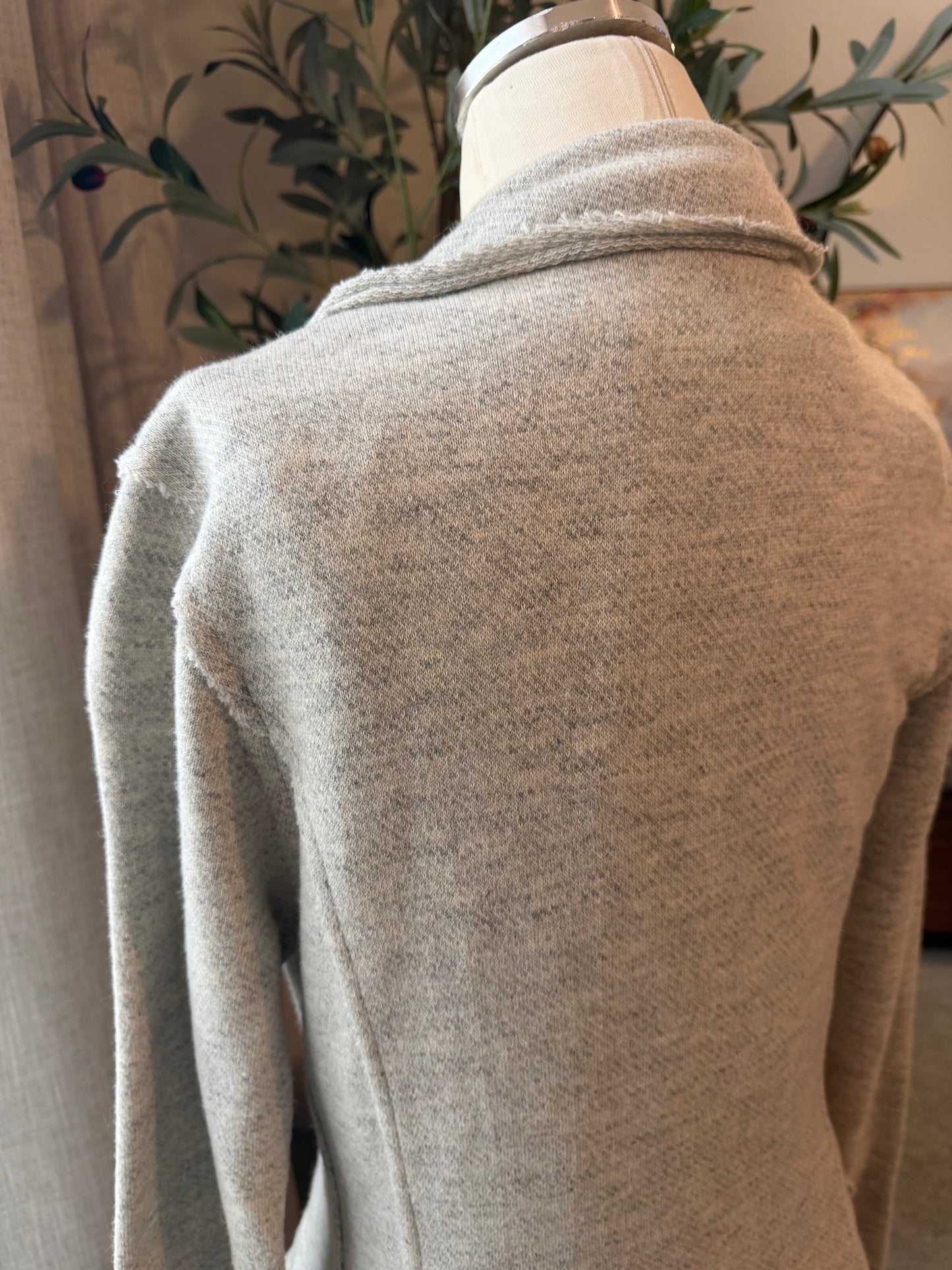 Free People Heather Gray Longline Sweater Duster Jacket – Size S