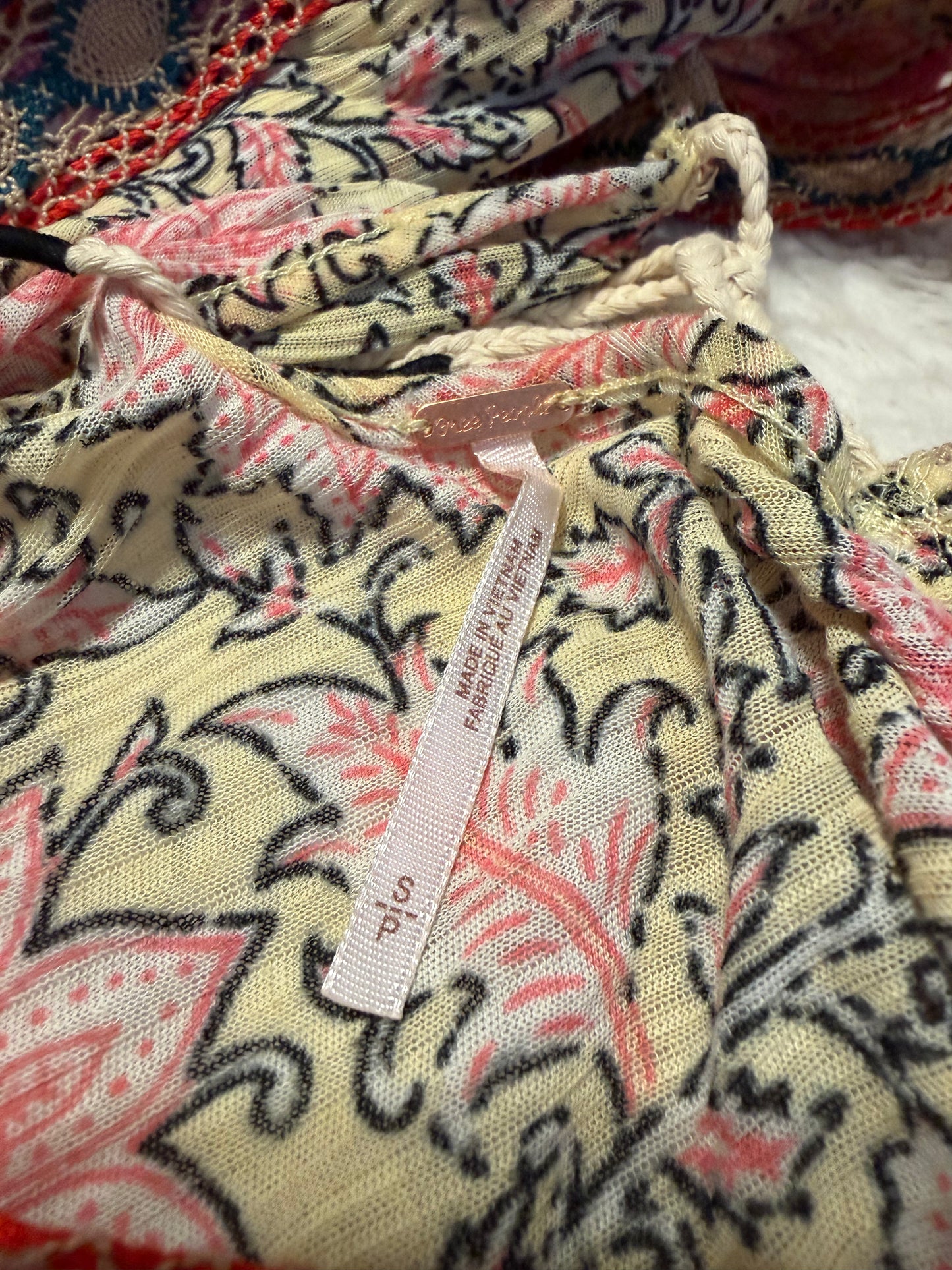 Free People Just the Two of Us Paisley Tunic Mini Dress – Size S NWOT