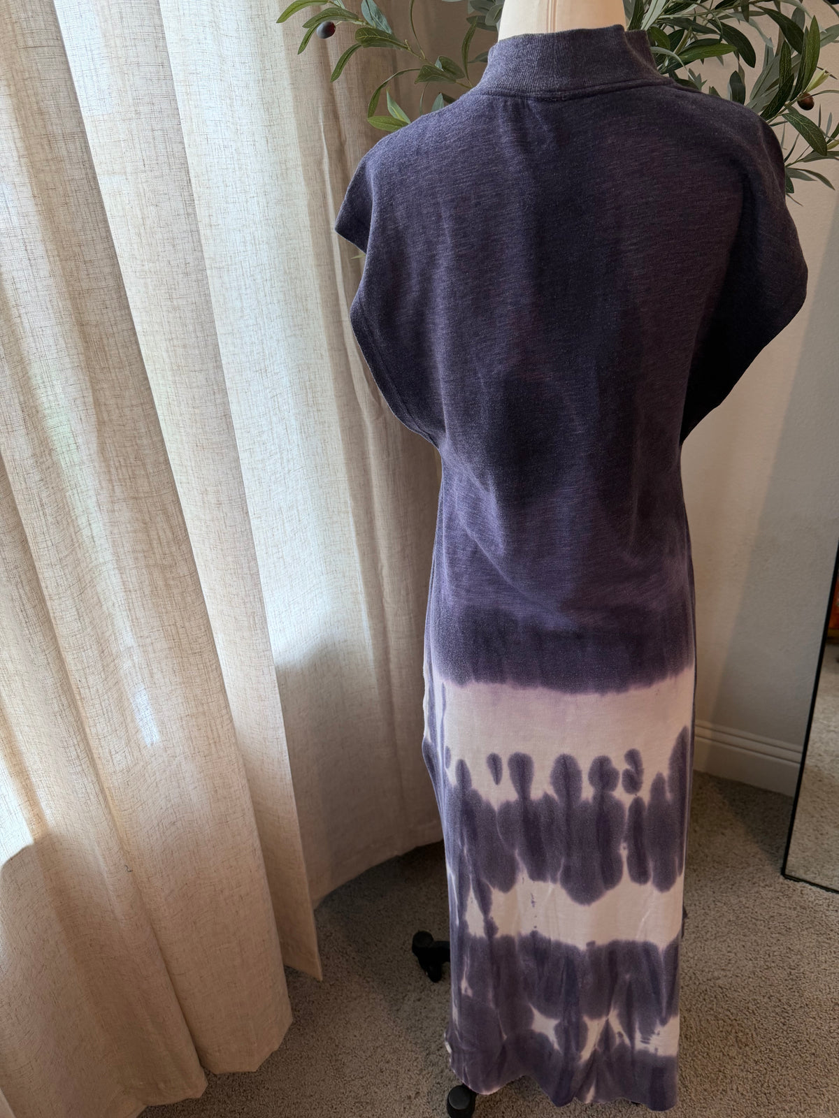 Free People Knit Tie-Dye Maxi Dress – Purple/Charcoal – Size S – NWOT