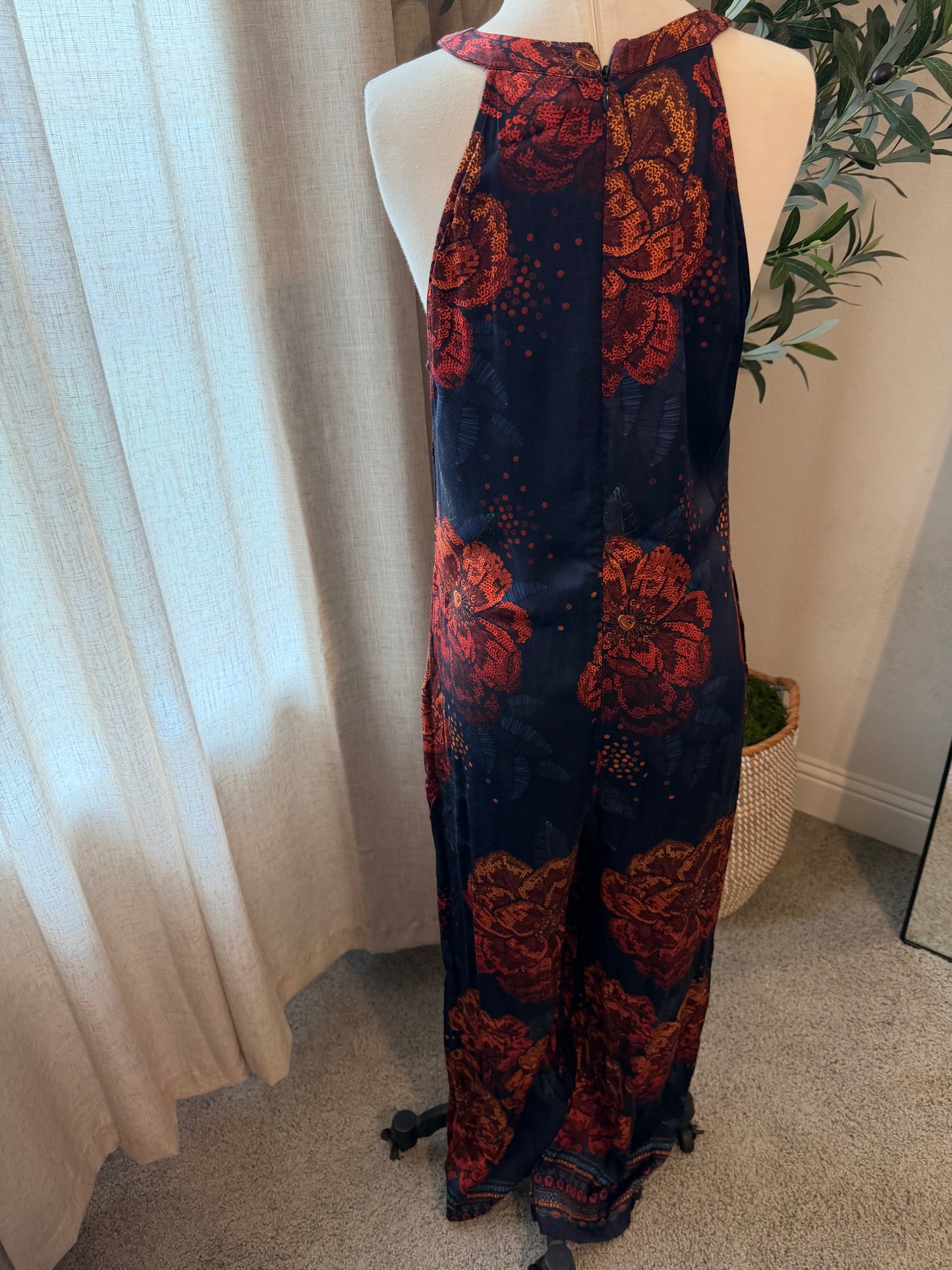FARM Rio for Anthropologie Floral Halter Wide-Leg Jumpsuit – Size S