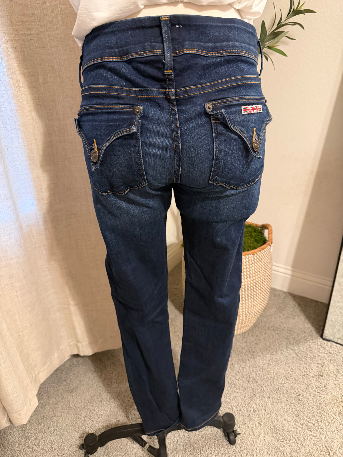 Hudson Nicole Ankle Skinny Jeans Dark Wash Stretch | Size 28