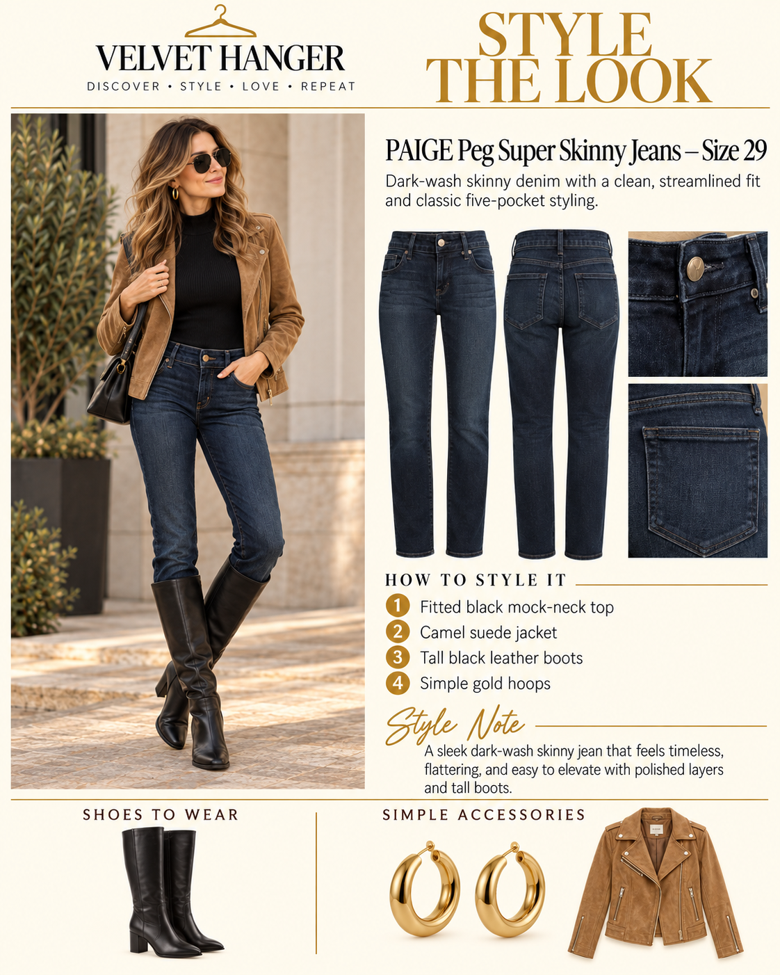 PAIGE Skyline Peg Super Skinny Jeans – Size 29